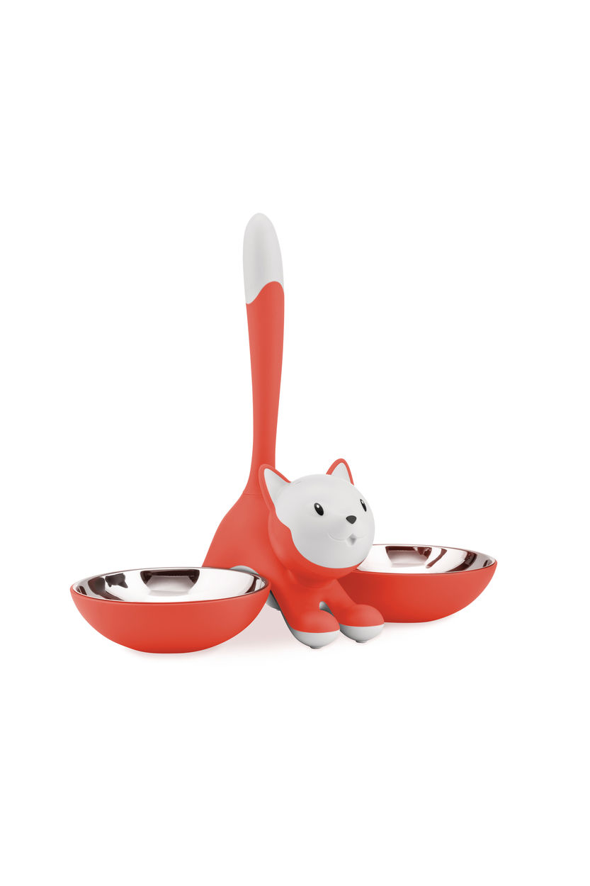 AMMI09 RO Tigrito gamelle pour chat rouge Alessi 