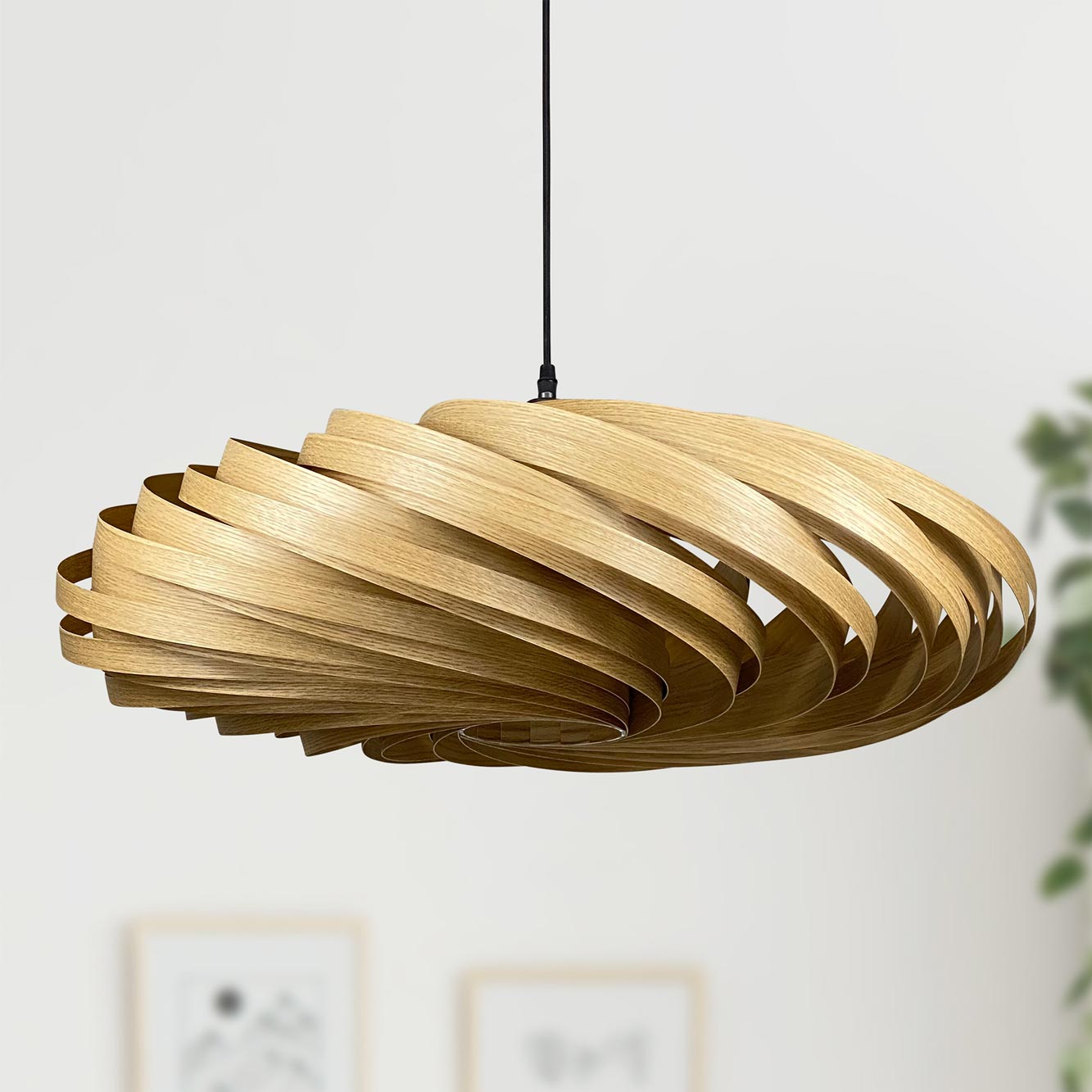 Veneria Lampe à suspendre Ø70 cm Chêne Gofurnit