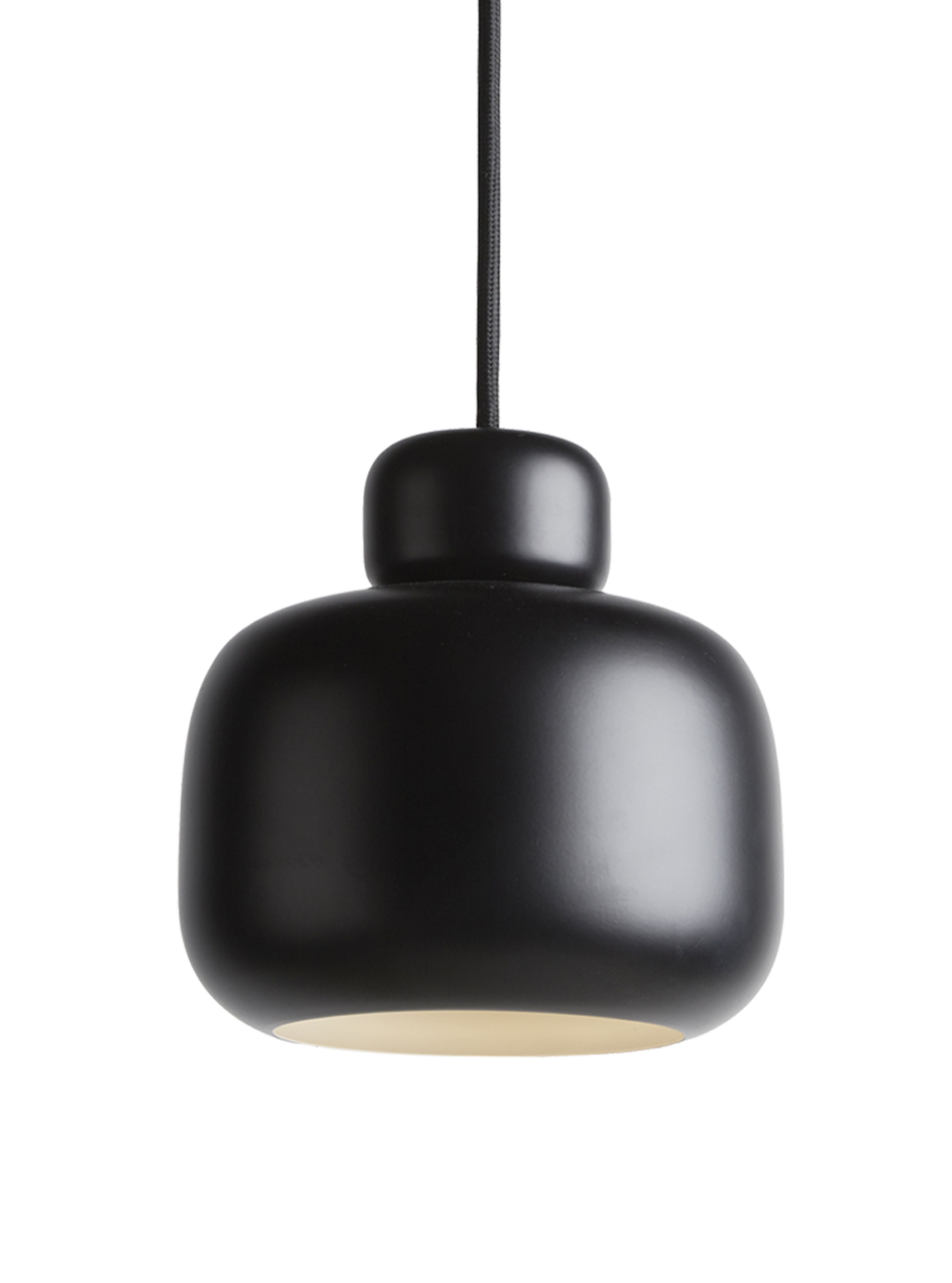 Stone Lampe suspendue grande noir Woud