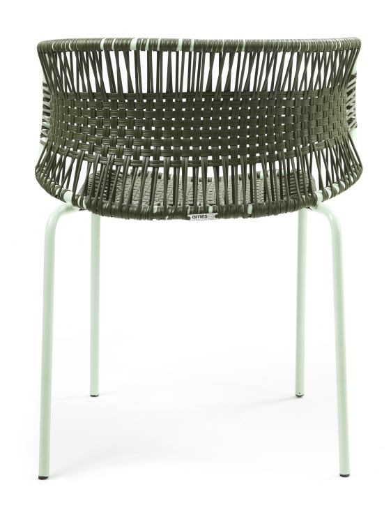 Cielo Stacking Armchair Chaise à accoudoirs empilable Outdoor ames Vert olive - Vert pastel