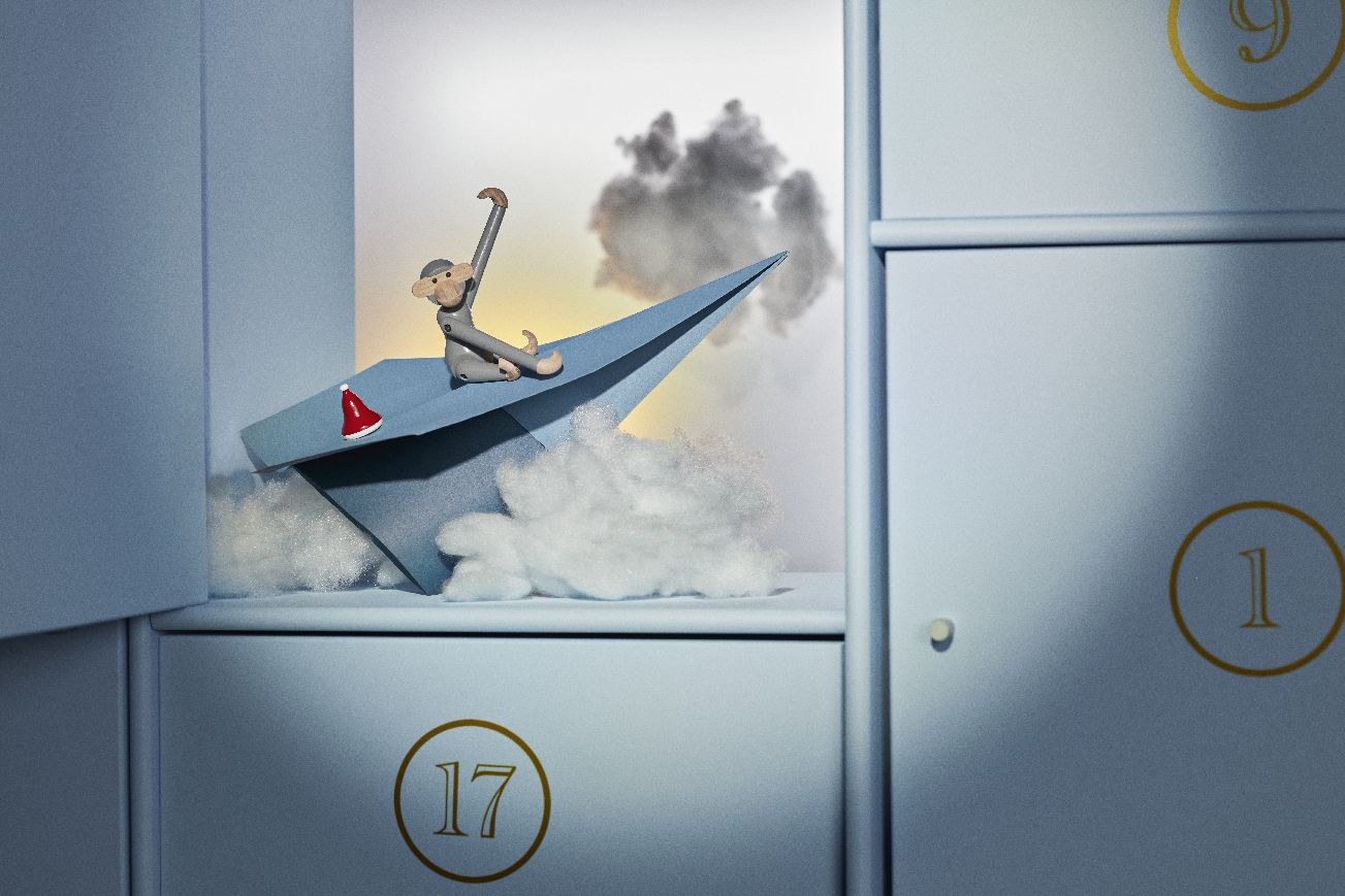 Singe mini coloré Kay Bojesen Gris