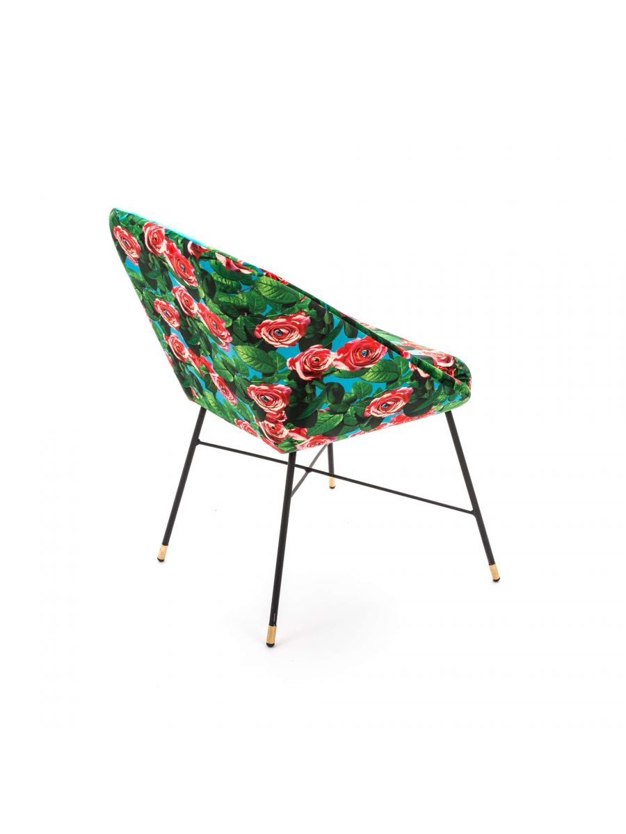 Toiletpaper chaise rembourrée Roses blue Seletti Toiletpaper chaise rembourrée Roses blue Seletti
