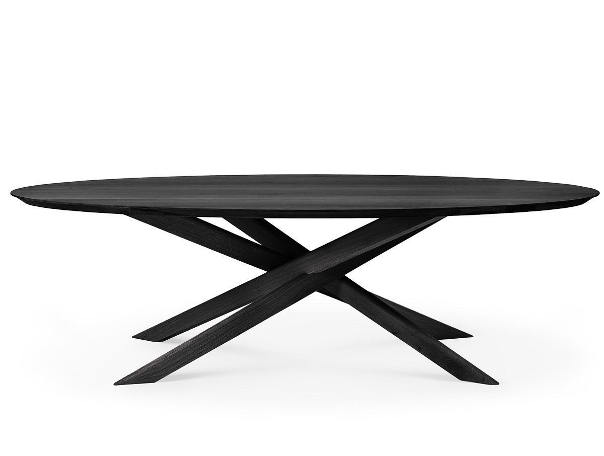 Mikado Table à manger Chêne noir ovale Ethnicraft