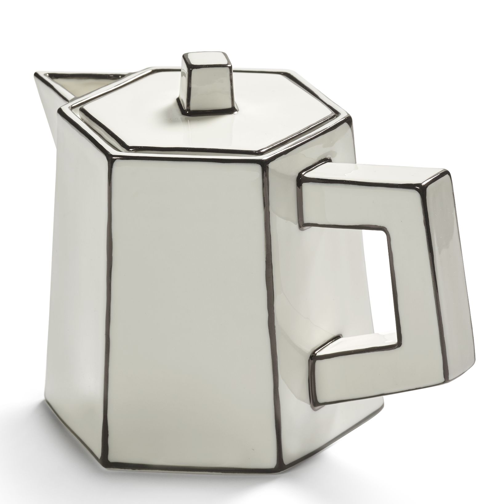 Théière blanche/noire Carte Blanche Serax 