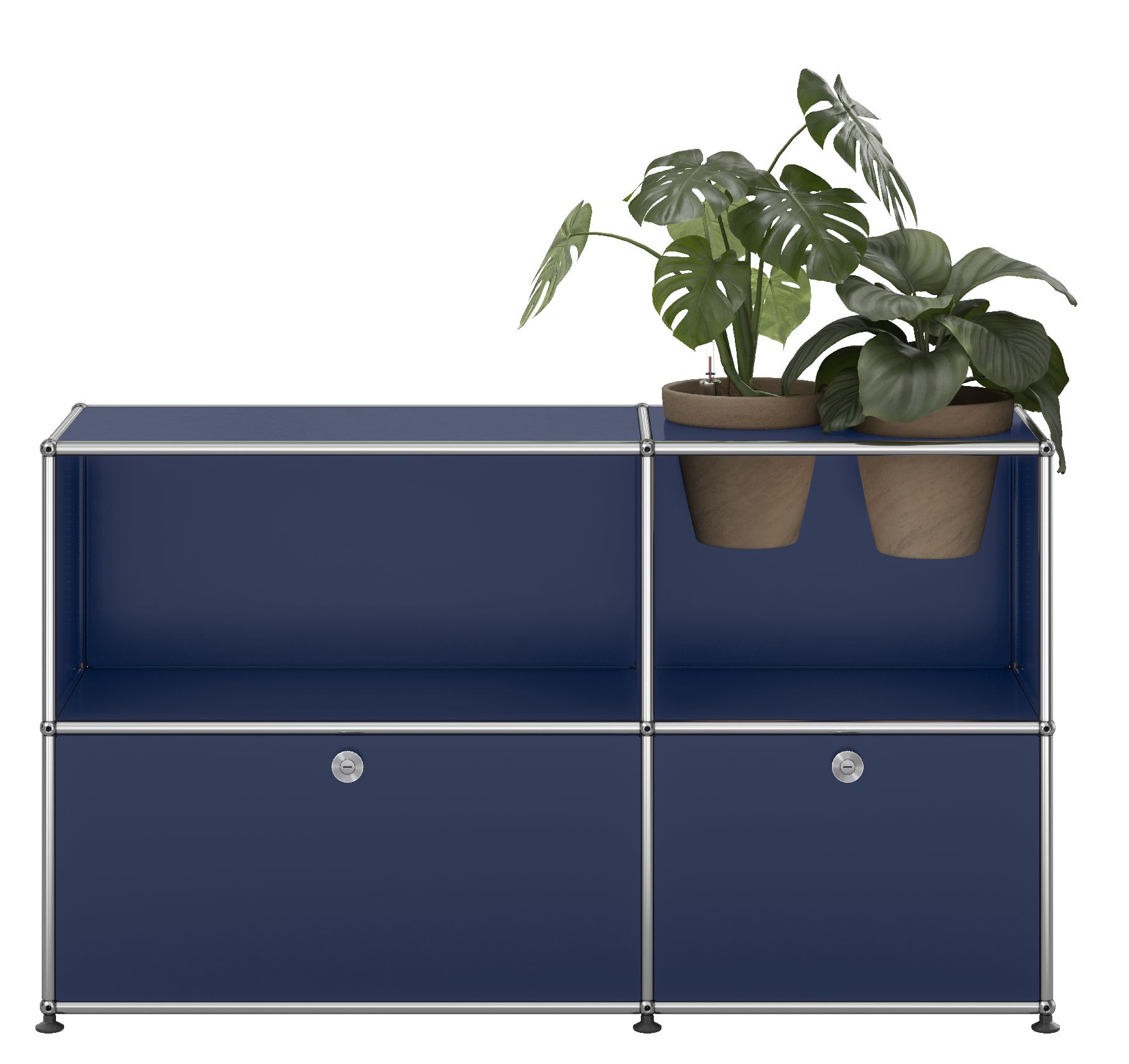 Buffet USM Haller M57 avec portes à charnières et insert pour plantes - LIVRAISON RAPIDE