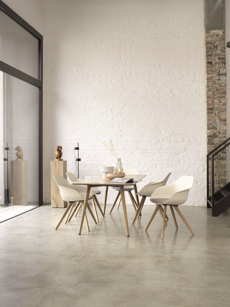 Yonda Universalstuhl Chaise à quatre pieds Structure bois Wilkhahn 