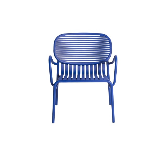Blauer Week-End Garden Armchair Sessel von Petite Friture, moderner Outdoor Sessel aus Metall.