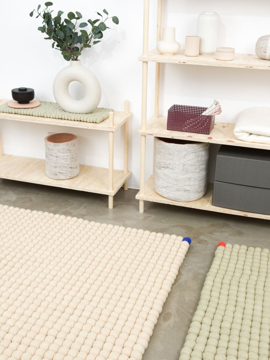 Big One Rectangulaire Tapis en feutre 200 x 300 cm myfelt Beige