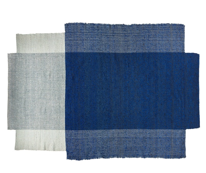 Tapis Nobsa Rug Large ames Bleu marine / Vert clair / Crème