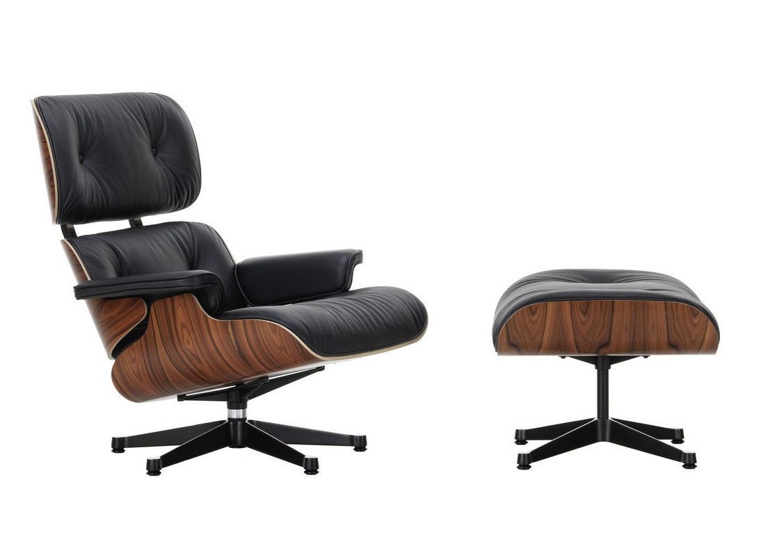 Eames Lounge Chair & Ottoman Armchair CONFIGURATEUR Cuir Premium F / Cuir Natural Vitra