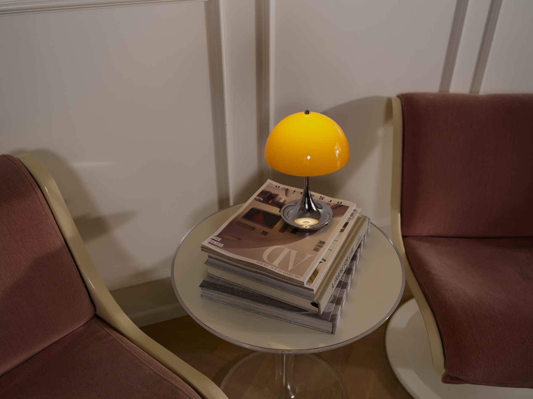 Panthella 160 Portable Lamp Chrome Lampe de table / Lampe à batterie Louis Poulsen