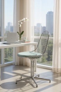 DKL-5 Wire Chair chaise avec coussin d'assise Vitra