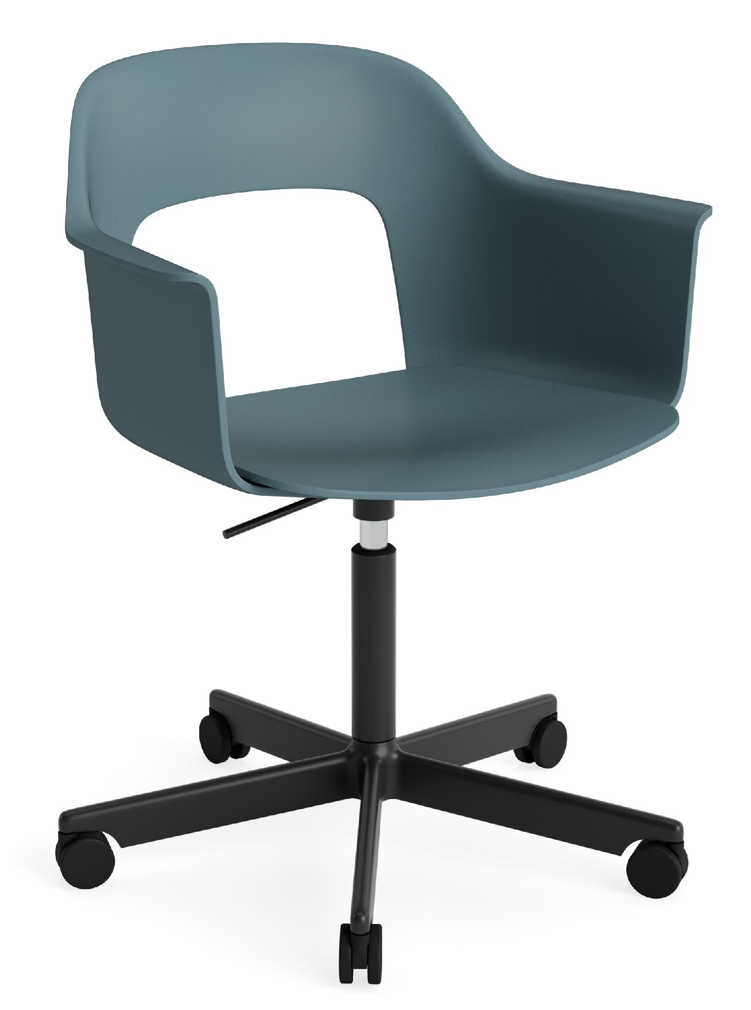 Layout Armchair 241 Fauteuil 5 pieds en étoile Mécanisme de rotation avec vérin à gaz Hay 