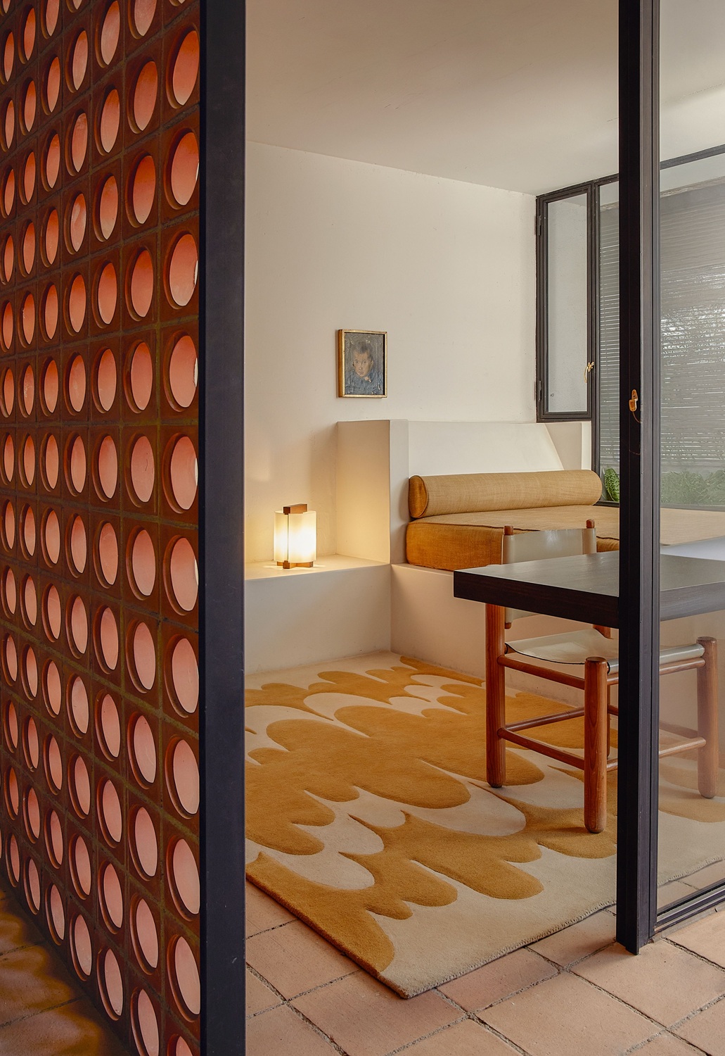 Lucia Eames Echo Tapis Ochre Nanimarquina
