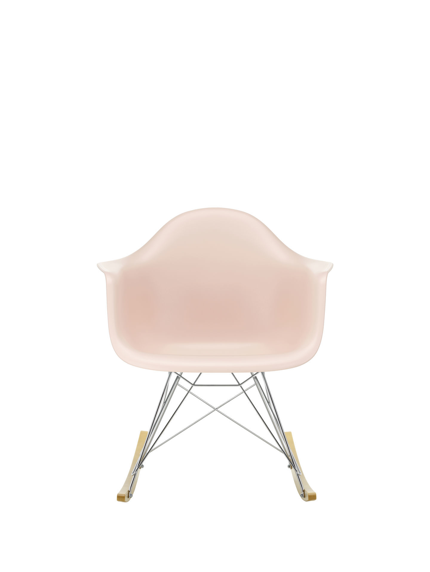 Eames Plastic Arm Rocking Chair chaise à bascule RAR Vitra Érable jaunâtre - Chromé - Noir