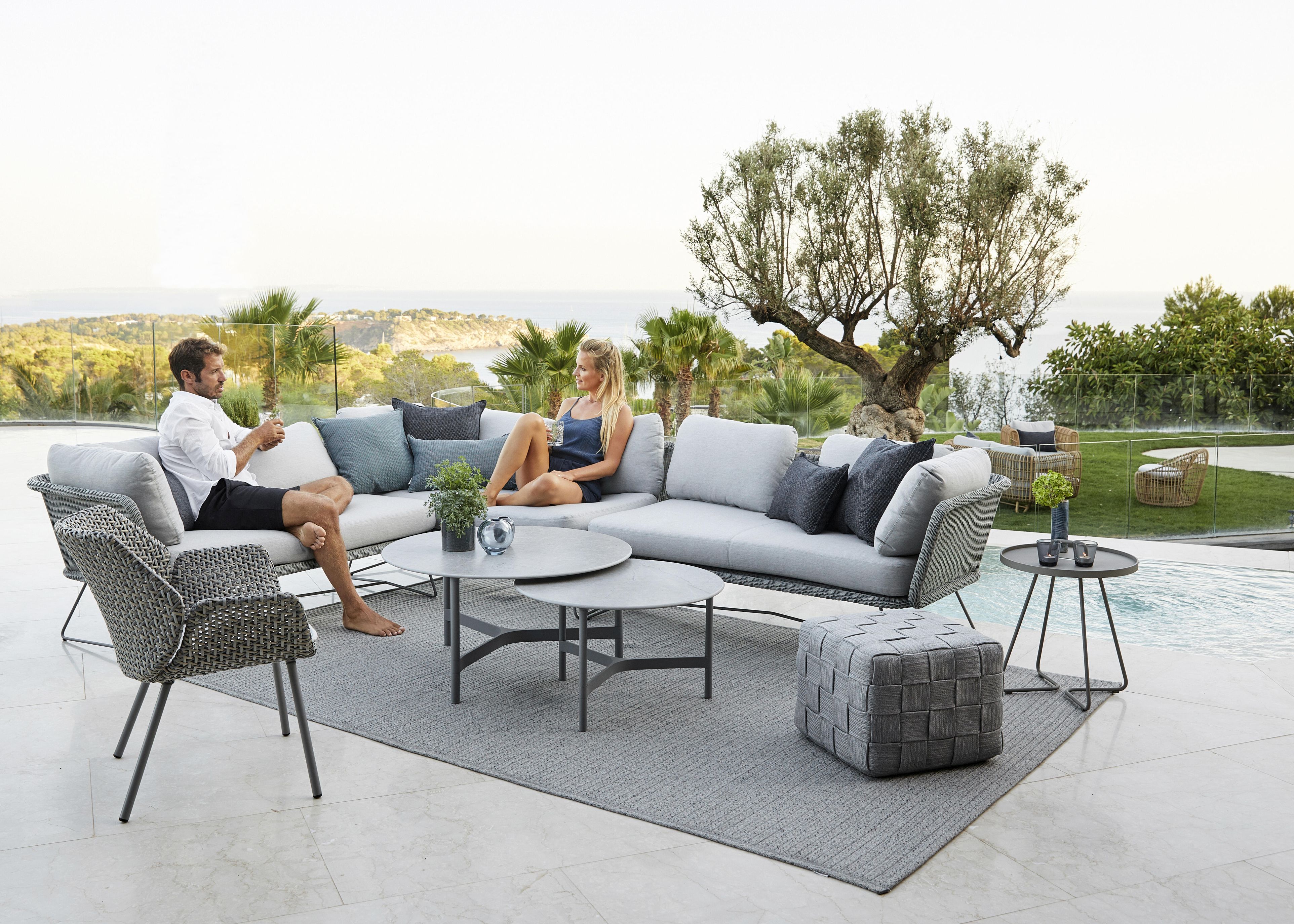 Twist Table d'appoint Teck Medium Cane-Line