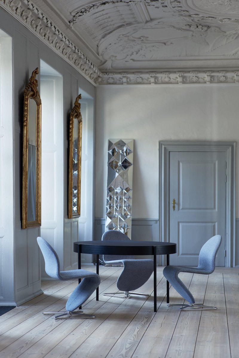 System 1-2-3 Dining Chair Standard Chaise à pied rond Verpan  