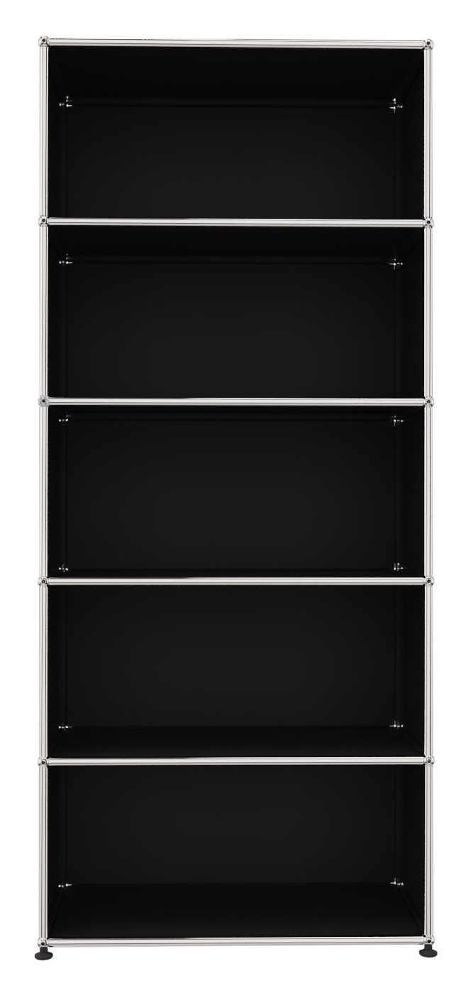 USM Haller Étagère Ouvrir H 179 cm Noir graphite - FAST DELIVERY