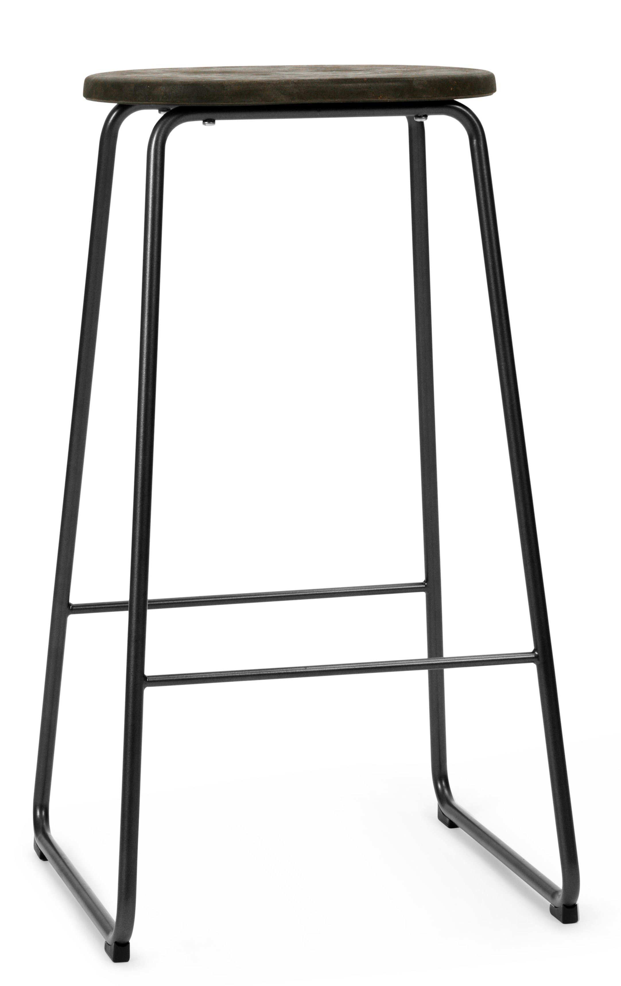  Earth Stool Tabouret de bar Mater Waste foncé H 74 cm