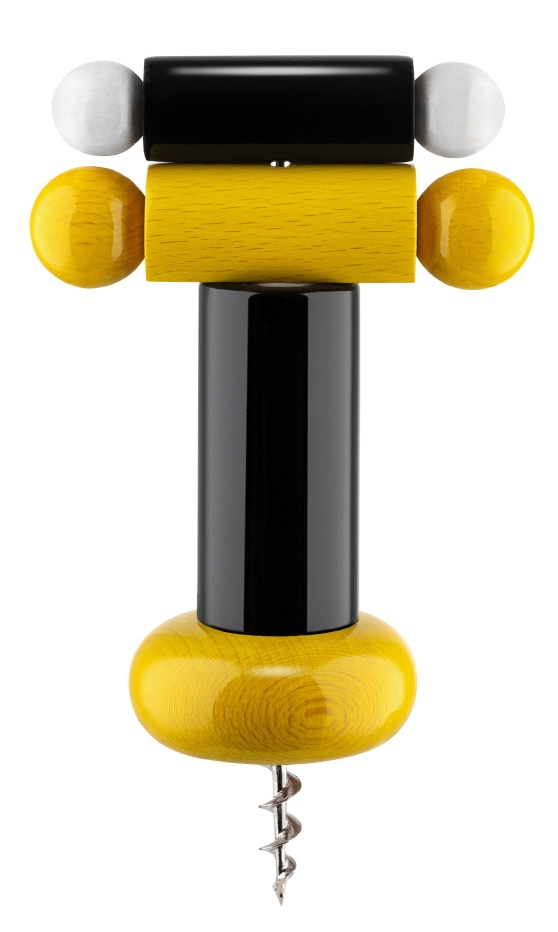 Tire-bouchon ES17 Alessi Noir, jaune et blanc OFFRE SPECIALE