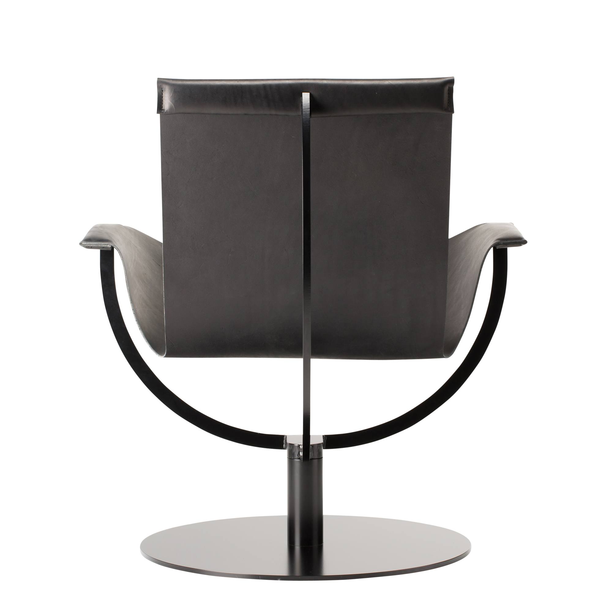 Arche Chair Armchair fauteuil peau de vache noir Favius 