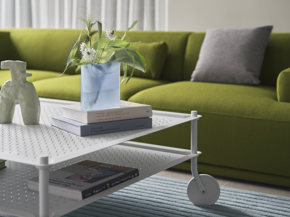 Flow Coffee Table Table basse sur roulettes Intérieur / Extérieur Muuto