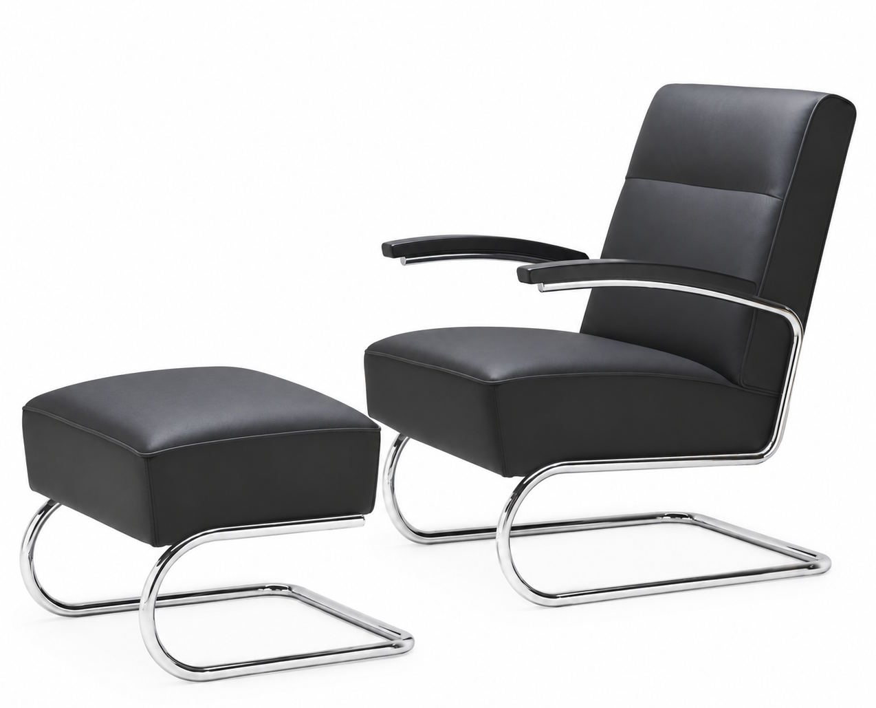 Chaise cantilever Thonet S 412 / S412 avec repose-pieds OFFERT