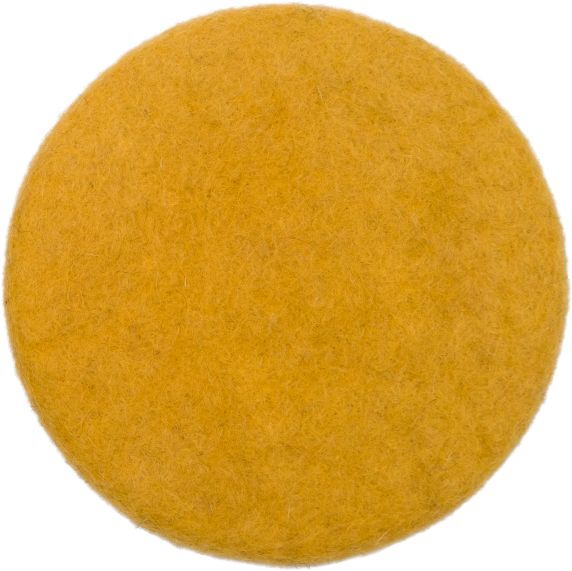 Mono Rond Tapis en feutre Ø 160 cm myfelt Klara (jaune moutarde)