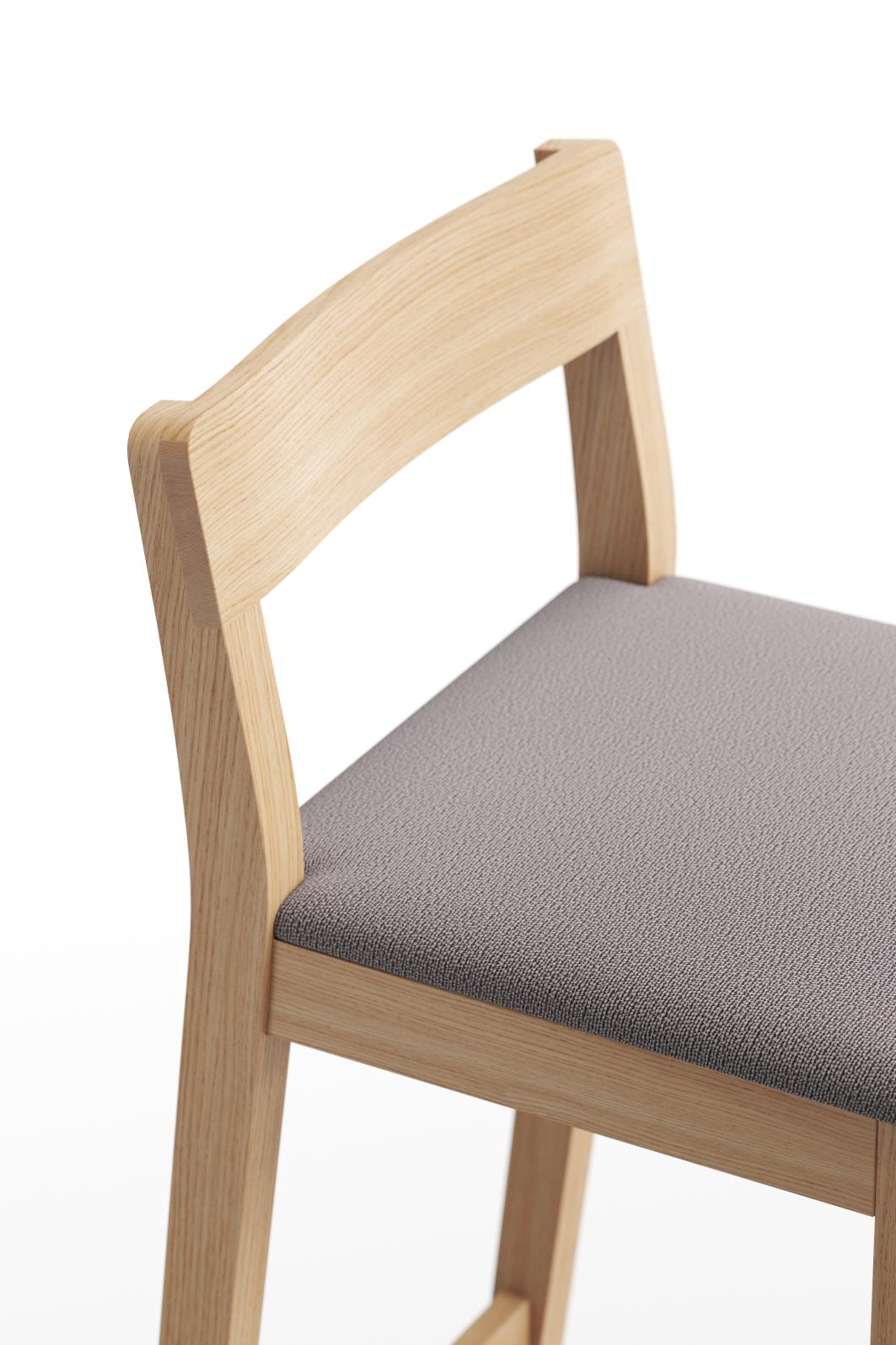 Sit tabouret de bar en bois avec coussin d'assise Zeitraum