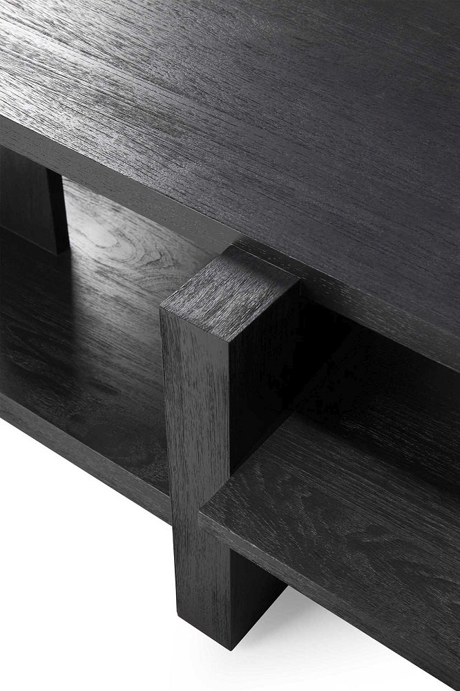 Teak Abstract Coffee table Table basse Noir Ethnicraft