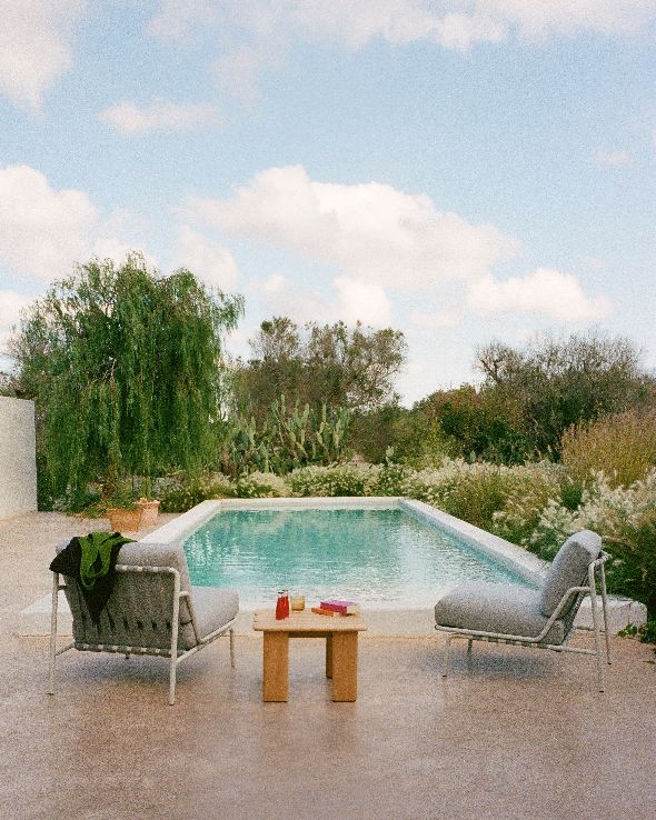 Assemble Coffee Table Table basse 55x55 cm Teck Outdoor Muuto 