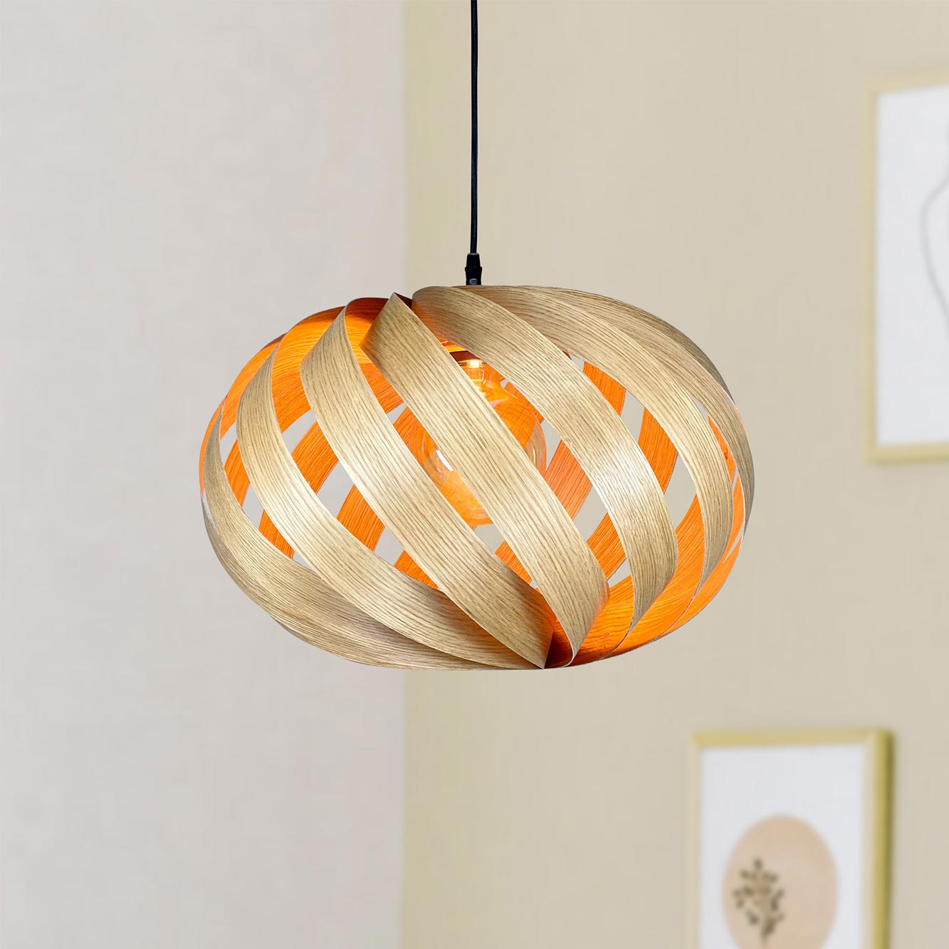Serentia Lampe à suspendre Chêne Ø55 cm Gofurnit