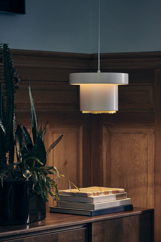 A201 Pendant light Lampe de suspendue Artek Blanc - Laiton