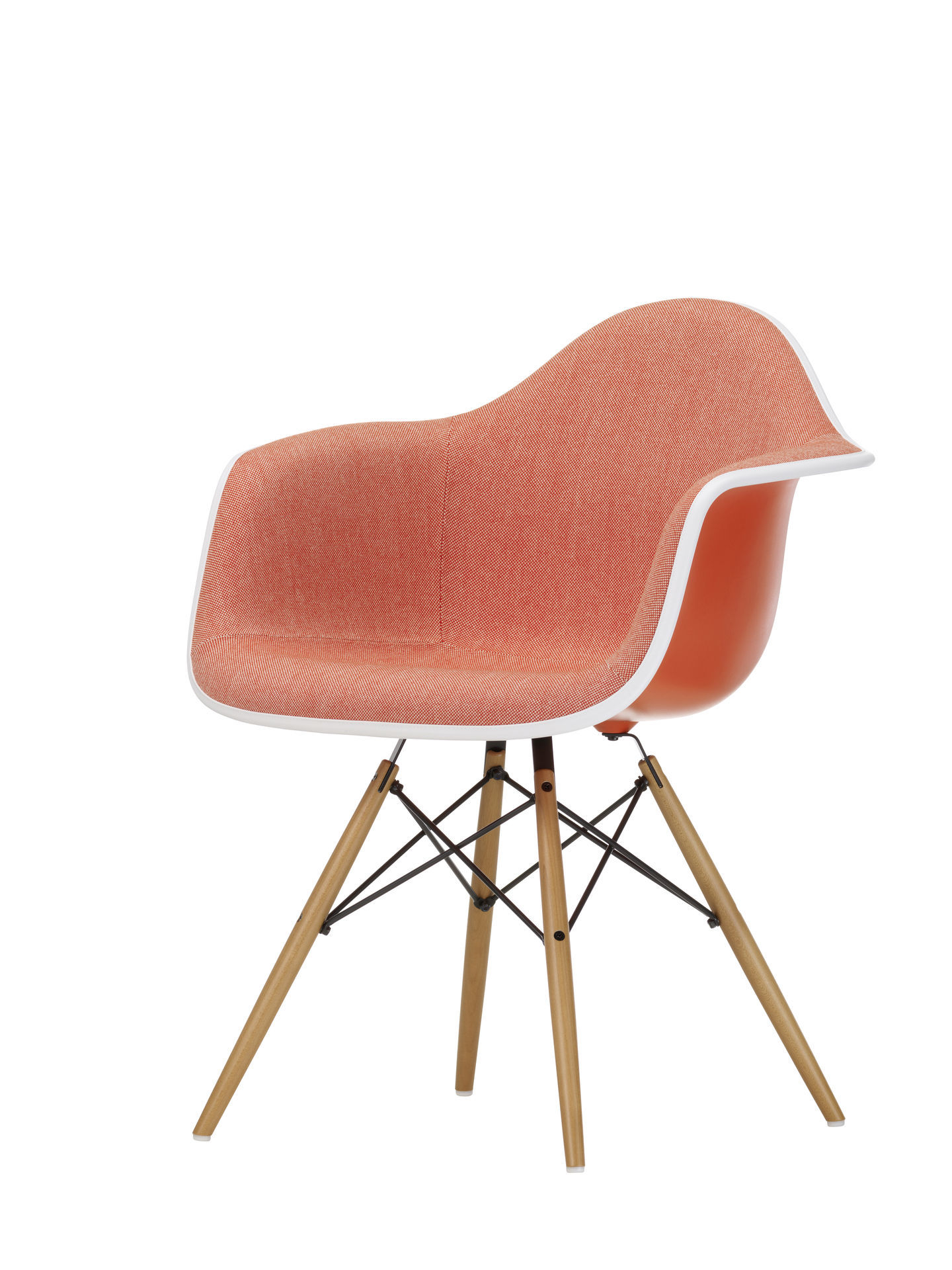 Eames Plastic Arm Chair DAW Chaise entièrement rembourrée Vitra