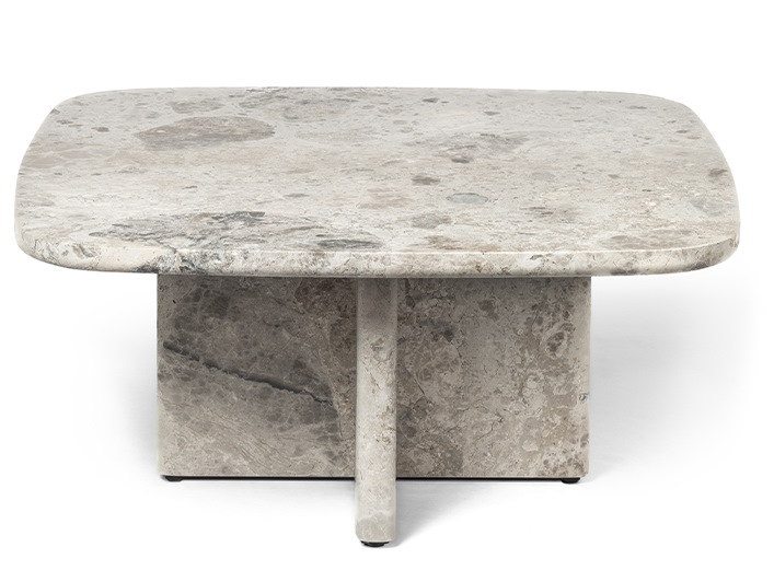 BC20 / BC 20 T-Rox Table basse carrée Janua pierre Ceppo beige / L 78 x ...