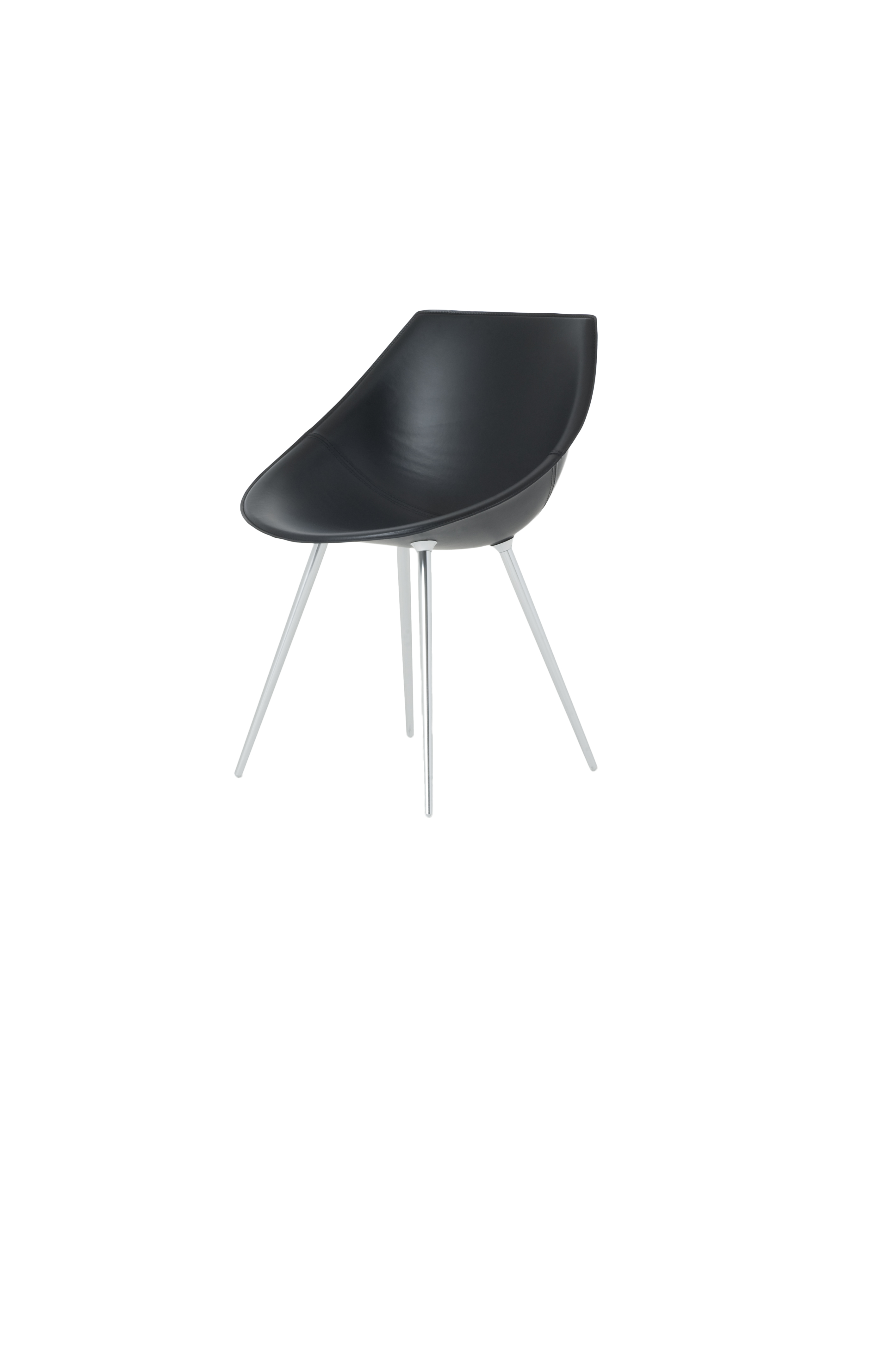 Fauteuil LAGO avec les jambes en cuir Driade