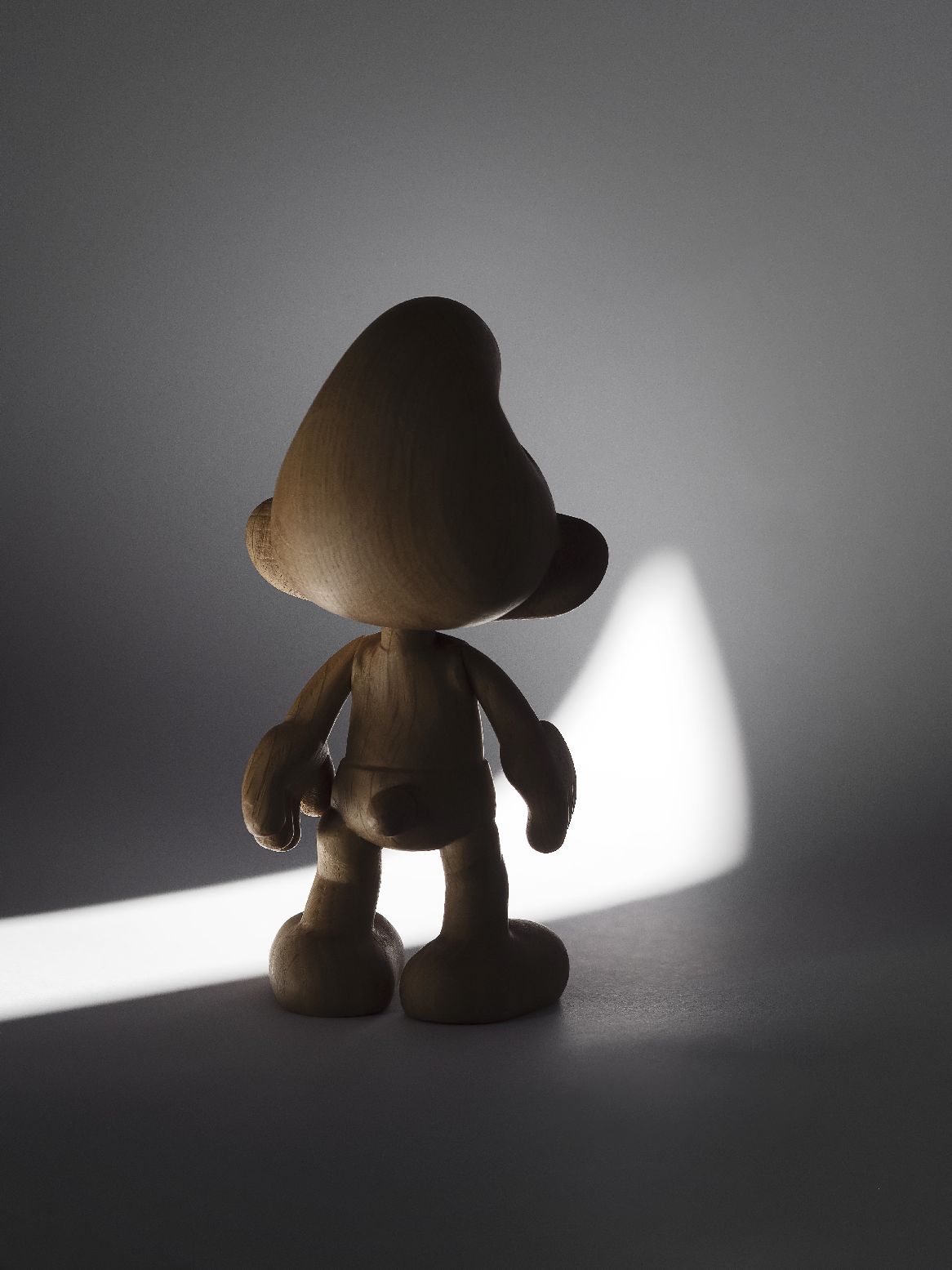 Petite figurine en bois Schtroumpf Boyhood