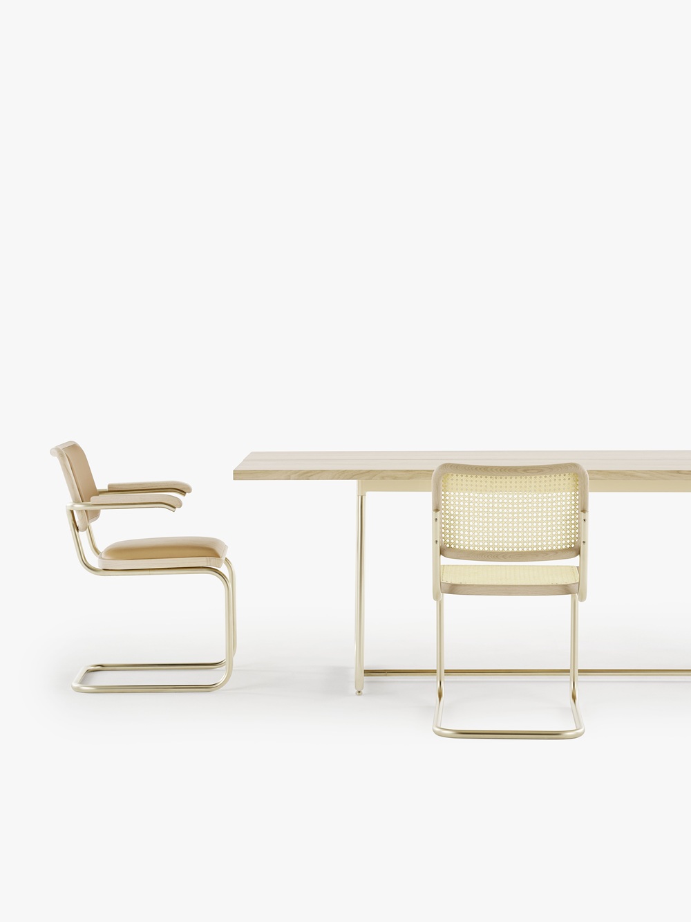 JS. Thonet by Jil Sander  S 1070 / S1070 Table de réunion Thonet