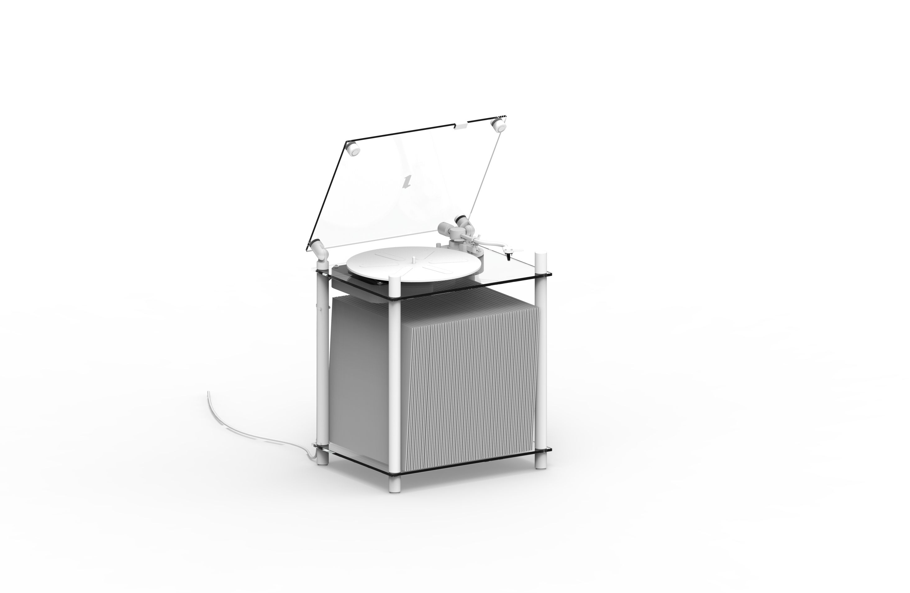 Table tournante transparente Transparent