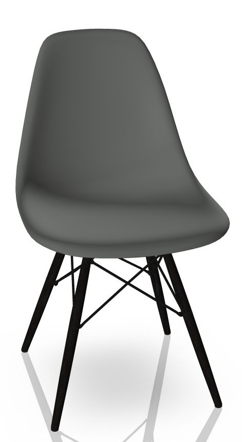 Eames Plastic Side Chair DSW Chaise Vitra Érable - Granite gris