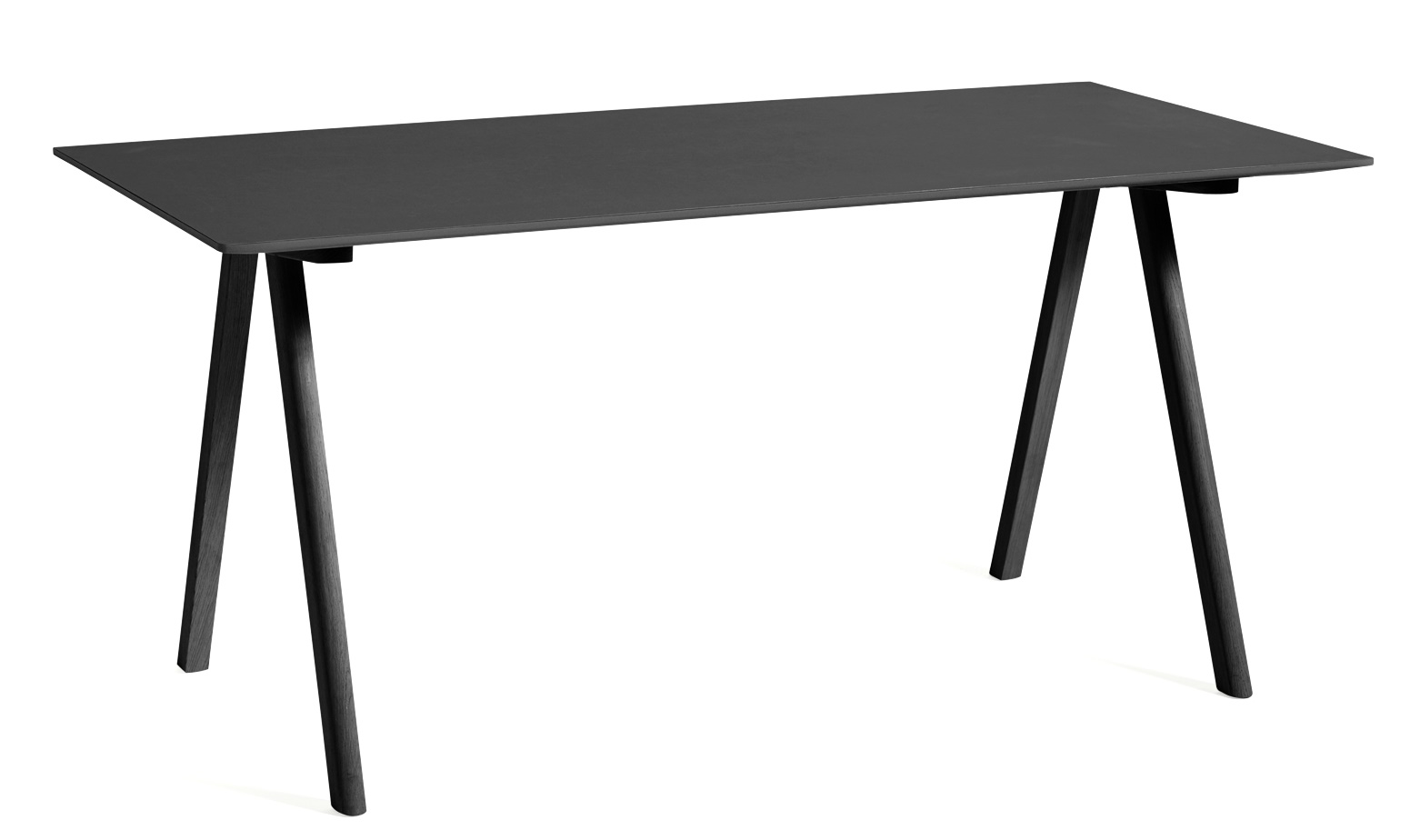 Copenhague Table CPH 10 Hay Chêne verni à l'eau / Plateau Linoléum gris chants MDF