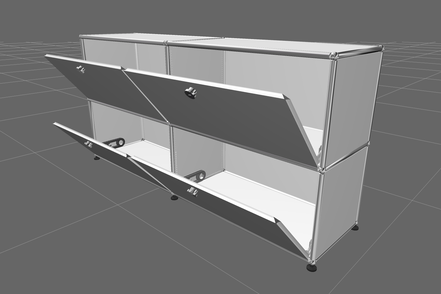 USM Haller Buffet 4 dossiers Blanc pur - FAST DELIVERY