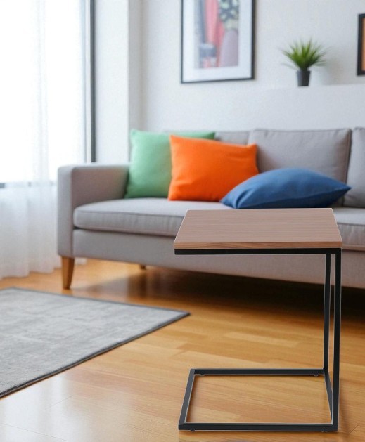 Flat Table d'appoint ouverte Noir / Chêne naturel Jan Kurtz OFFRE SPECIALE