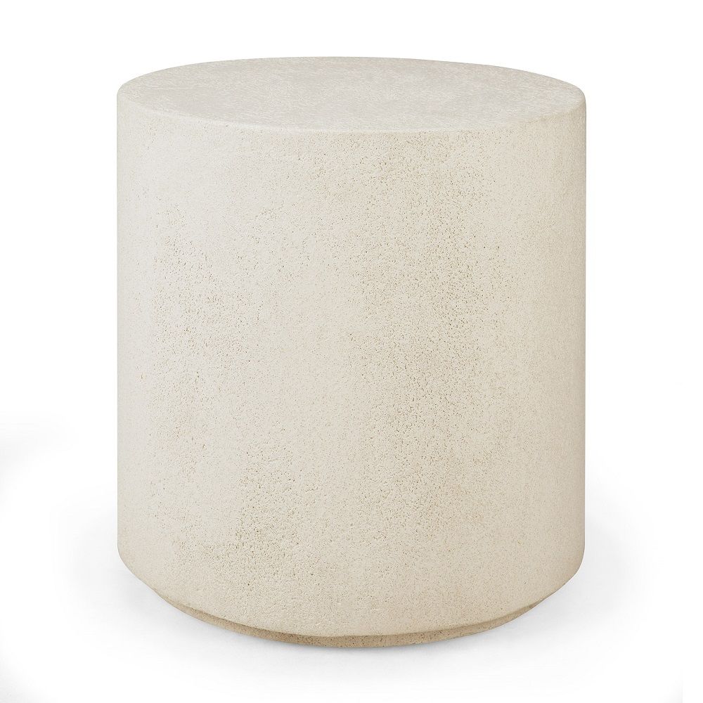 Elements Table basse Microcement Off White Rond Ethnicraft 