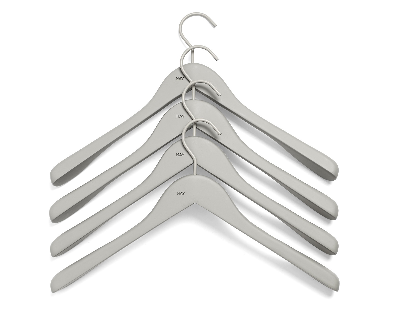 Soft Coat Hanger Wide 44 Set de 4 cintres Hay 