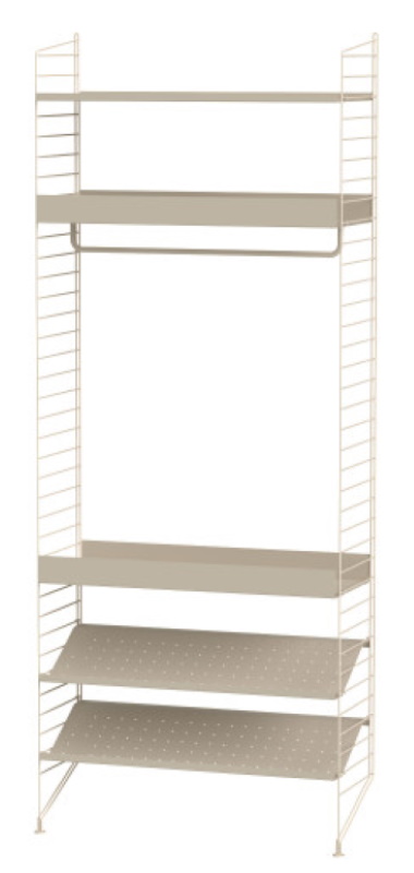 Système de rayonnage au sol de la chambre à coucher à cordes D String Furniture Beige - Beige