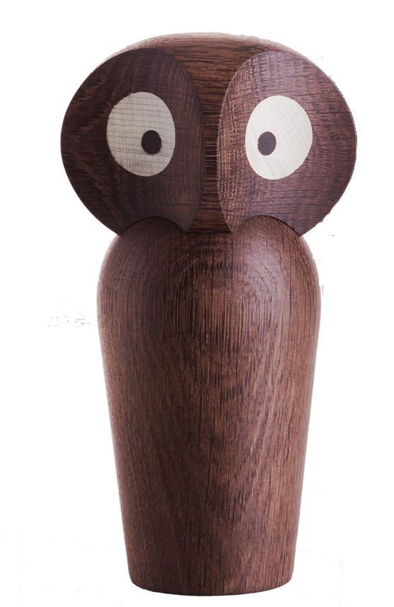 Owl Hibou Figure en bois  fumé grand Architectmade