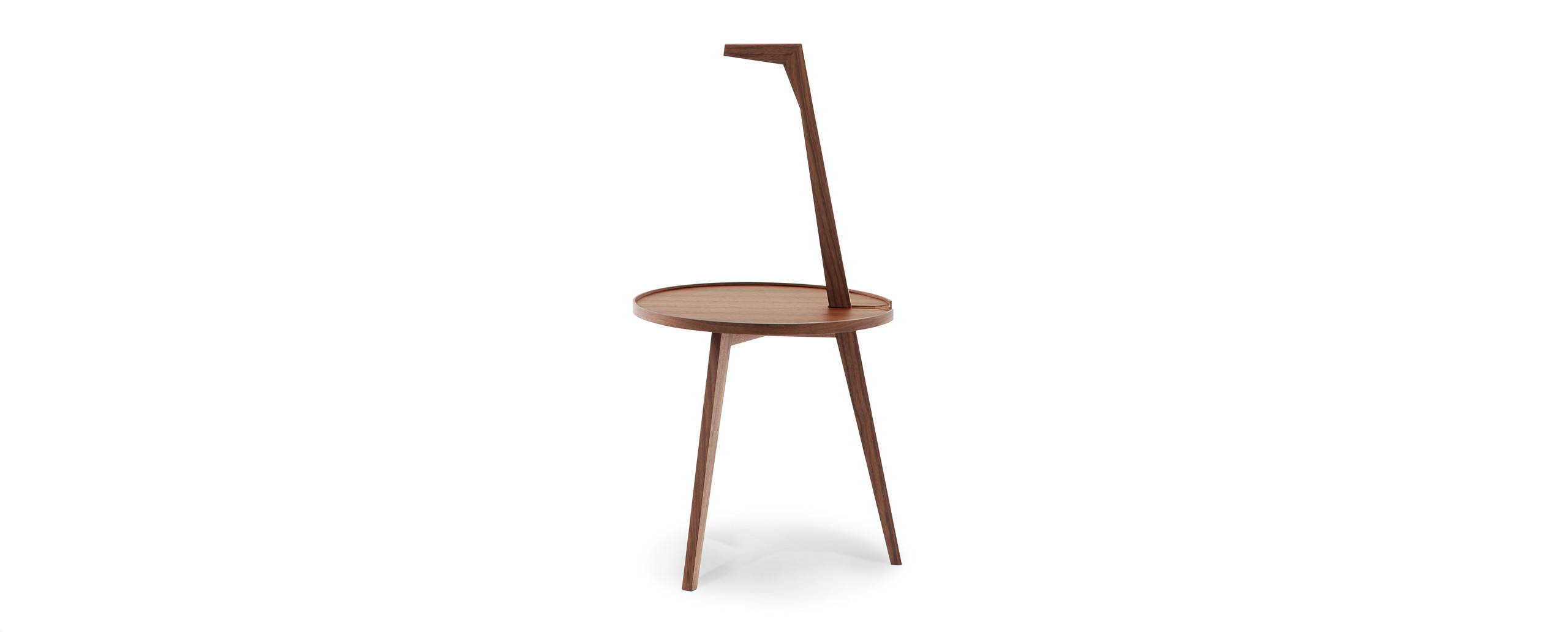 Cicognino Beistelltisch aus amerikanischem Nussbaum von Cassina: Design Beistelltisch mit drei Beinen.