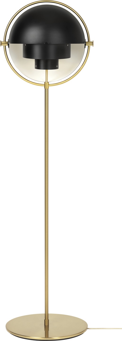 Multi-Lite Lampadaire Noir / Laiton Gubi