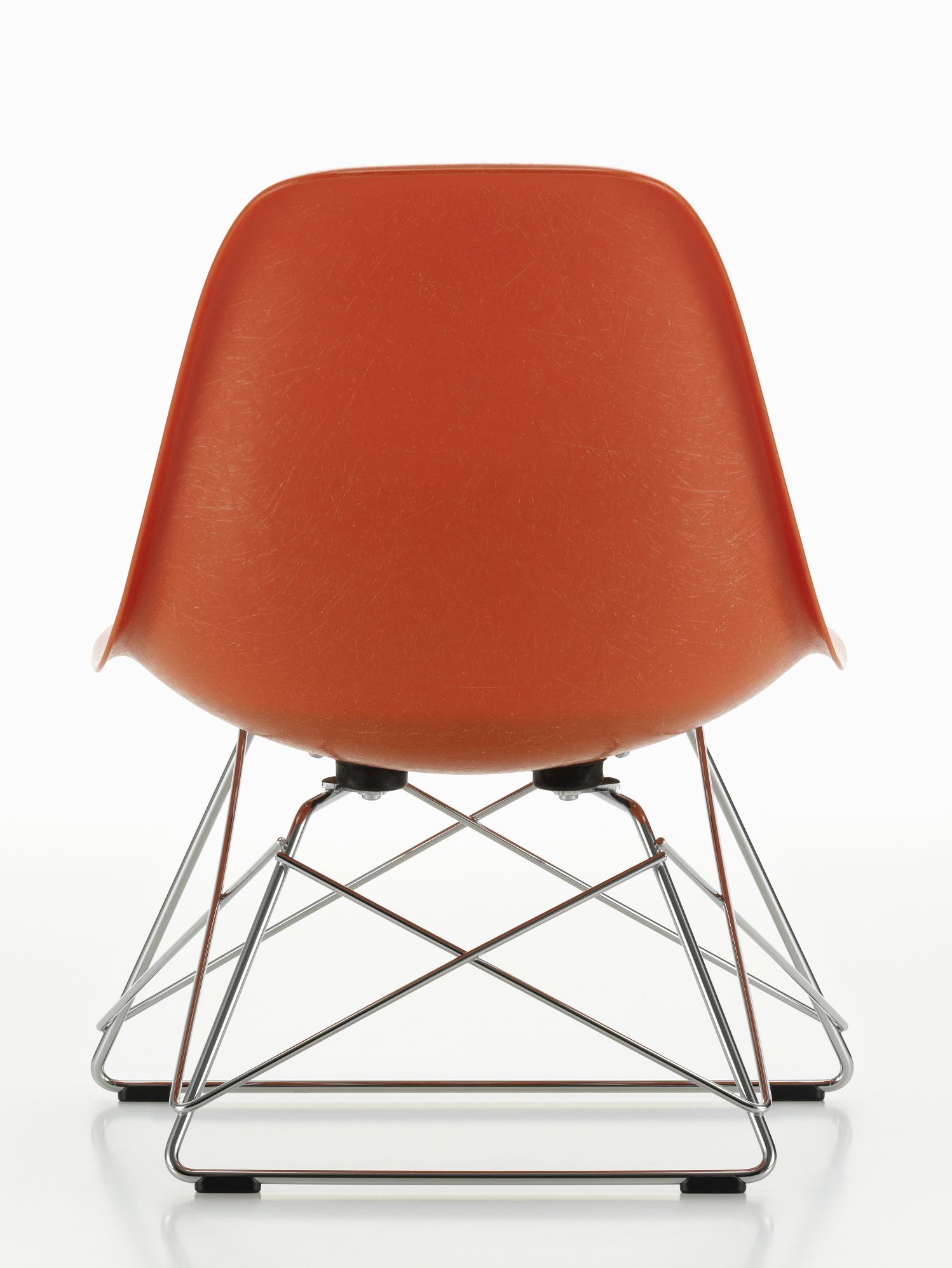 Eames Fiberglass Chair LSR chaise avec coussin d'assise Vitra